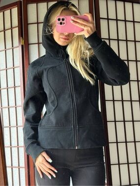 lululemon athletica Black Fitted Zip-Up Hoodie Jacket